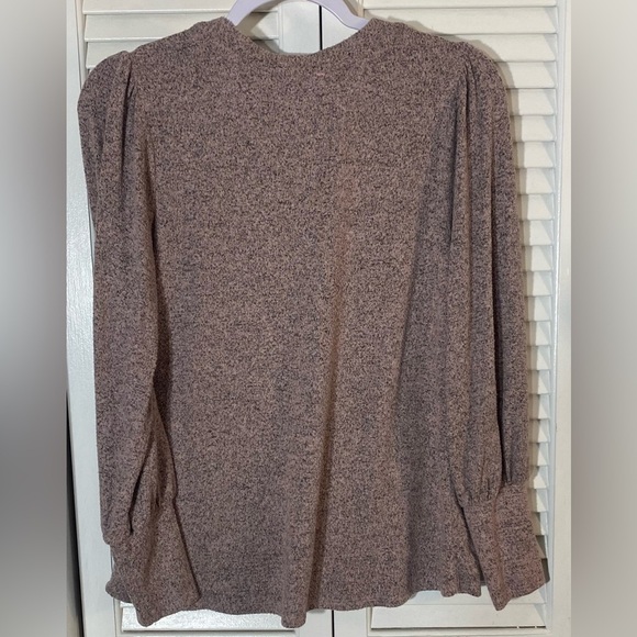 Kiki Long Sleeve Pullover Sweater Size Small Pink/Gray Heather Loose Fit So Soft - Picture 4 of 5